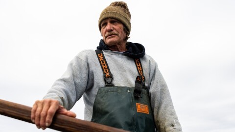 Oysterman Roger Mathis received one of the limited licenses to harvest wild Apalachicola oysters this season