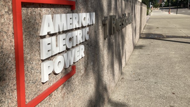 The American Electric Power headquarters building sits in downtown Columbus, Ohio.