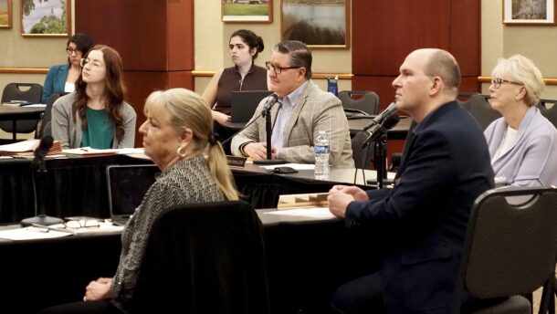Members of the Statewide Charter School Board attend a meeting Monday at the Oklahoma History Center in Oklahoma City.