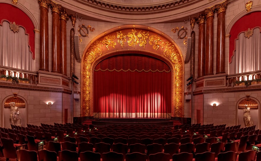 A photo of the inside The Carolina Theatre of Greensboro.