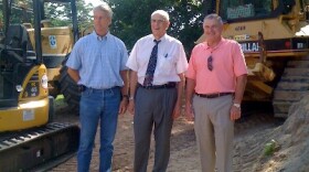 L-R: Tulsa City Councilor Bill Christiansen, County Commissioner Fred Perry, Bixby Mayor Ray Bowen at 111th and South Sheridan intersection.