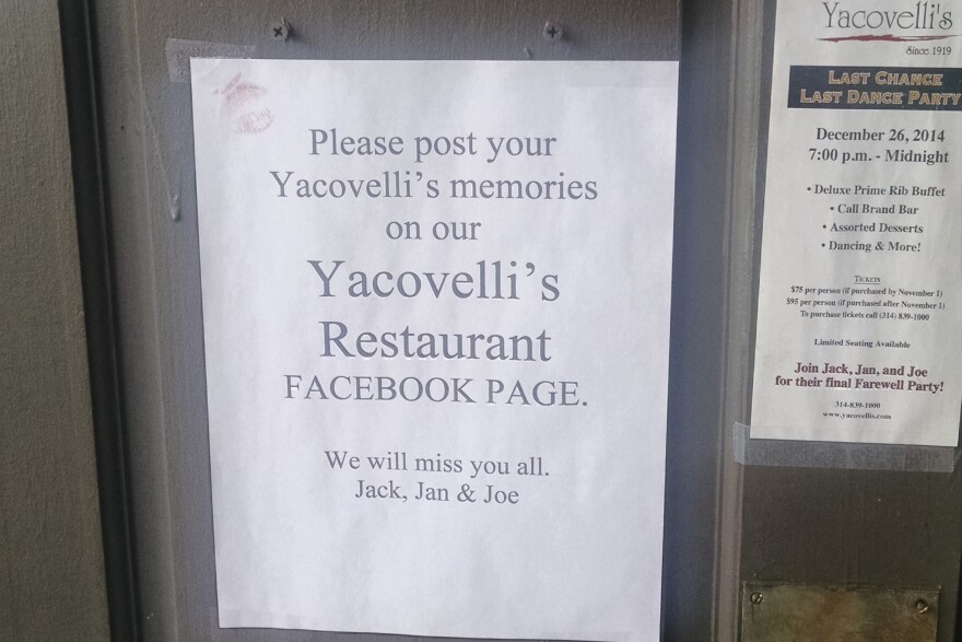 Jan Yacovelli hopes to make a book about the restaurant, including recipes, stories, and family history. The owners are inviting patrons to share their memories on the restaurant's Facebook page.