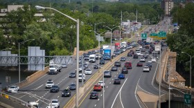 FILE: Highway traffic building on I84 on the eastern edge of Hartford.