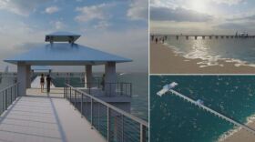 Conception drawing of how the new Fort Myers Beach pier might look. Lee County Commissioners approved a $17 million plan that would build the pier back as nearly twice as long as its former 585-foot-length and four-feet-wider than it's former 8-foot width.
