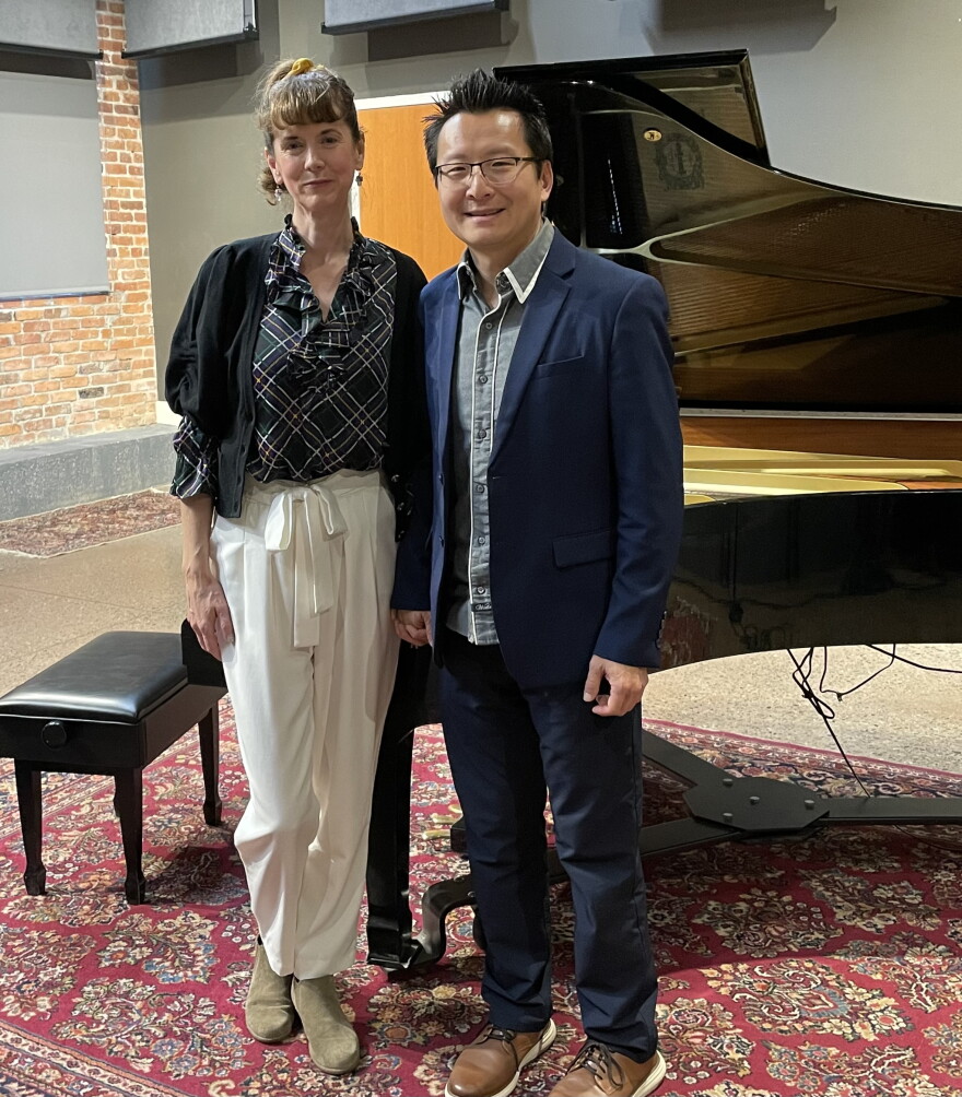 Rhona Gouldson Chen and Archie Chen in the SPR Classical studio