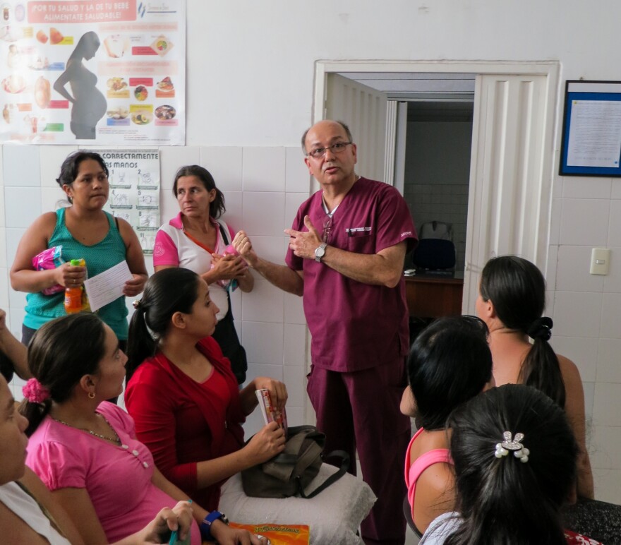 The doctor who does ultrasounds at the clinic in Cucuta has just arrived. The pregnant women, many of whom had Zika virus, have been waiting for hours to see him, hoping that the scan can reassure them that the babies they are carrying are healthy.