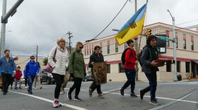 Walkers stroll between Ukrainian Catholic churches in Shenandoah and McAdoo to support Ukraine and honor their ancestors