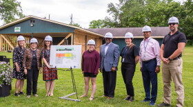 Lexington Mayor Linda Gorton, second from left, was joined by other city officials and employees to announce the start of renovations and additions at the Valley Park neighborhood center.