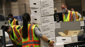 Election workers count ballots on November 04, 2020 in Philadelphia, Pennsylvania. With no winner declared in the presidential election last night, all eyes are on the outcome in a few remaining swing states.