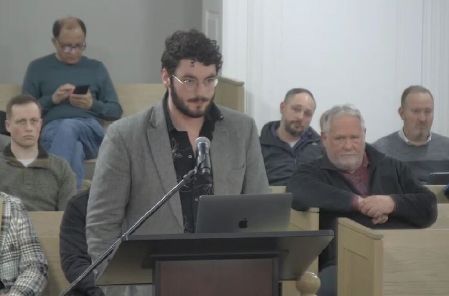 Simon Amaya Price during the public comment portion of Nashua's Board of Aldermen meeting on Feb. 10, 2026.