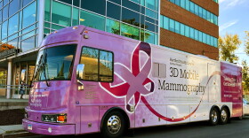 The Hartford Hospital 3D mobile mammography bus is parked just outside the Charter Oak Health Center in Hartford on October 22, 2026. It's part of the “Take the Time” Mobile Mammography Program. Community Outreach Specialist Shanae Grant said people can call 860-972-1243 to learn where the bus will be traveling.
