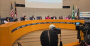The Charlotte-Mecklenburg board of education at a meeting in September 2026.