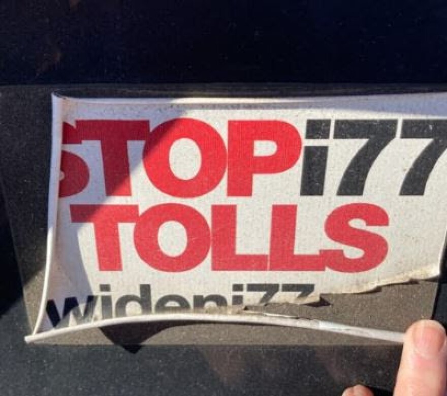 Stop tolls bumper sticker