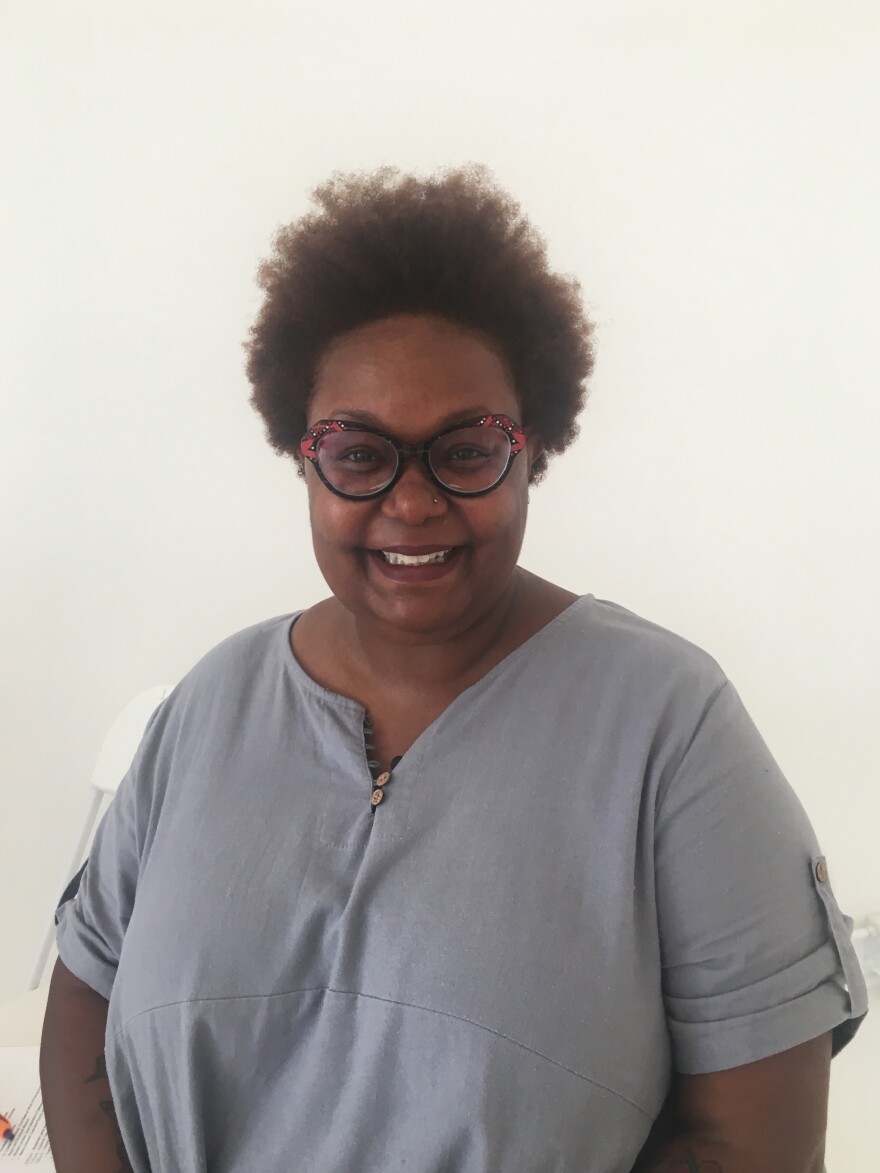 Reproductive rights activist Pamela Merritt, co-founder of Reproaction, led a recent information session in St. Louis on self-induced abortion.
