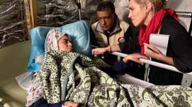 Clarissa Ward was granted rare media access into Gaza. (Courtesy of CNN)