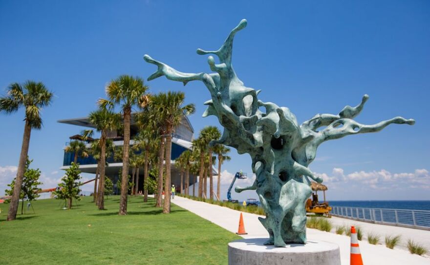 Sculpture in front of the St. Pete Pier
