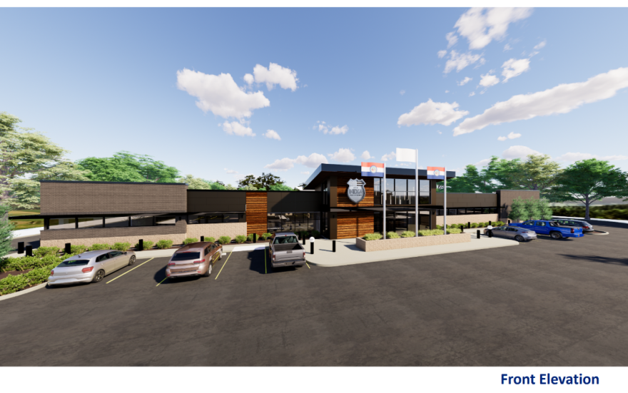 Artist rendering of the front of the planned Nixa Police Department