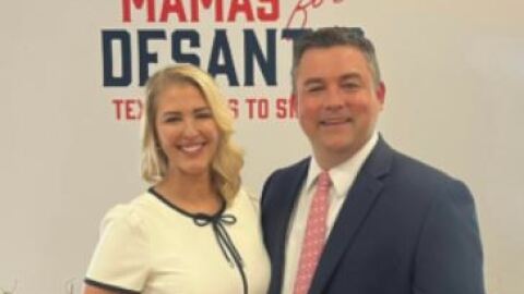Christian and Bridget Ziegler with Gov. Ron DeSantis