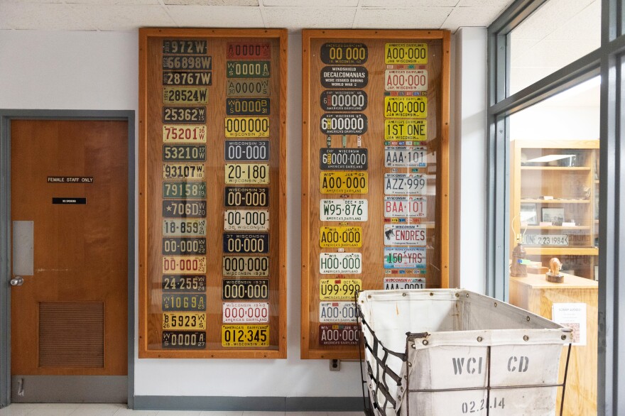 Wisconsin's state license plates are made by incarcerated people at Waupun Correctional Institution, where prisoners began manufacturing plates in the early 1900s. Waupun's three prisons have been a main driver of the town's economy for decades.