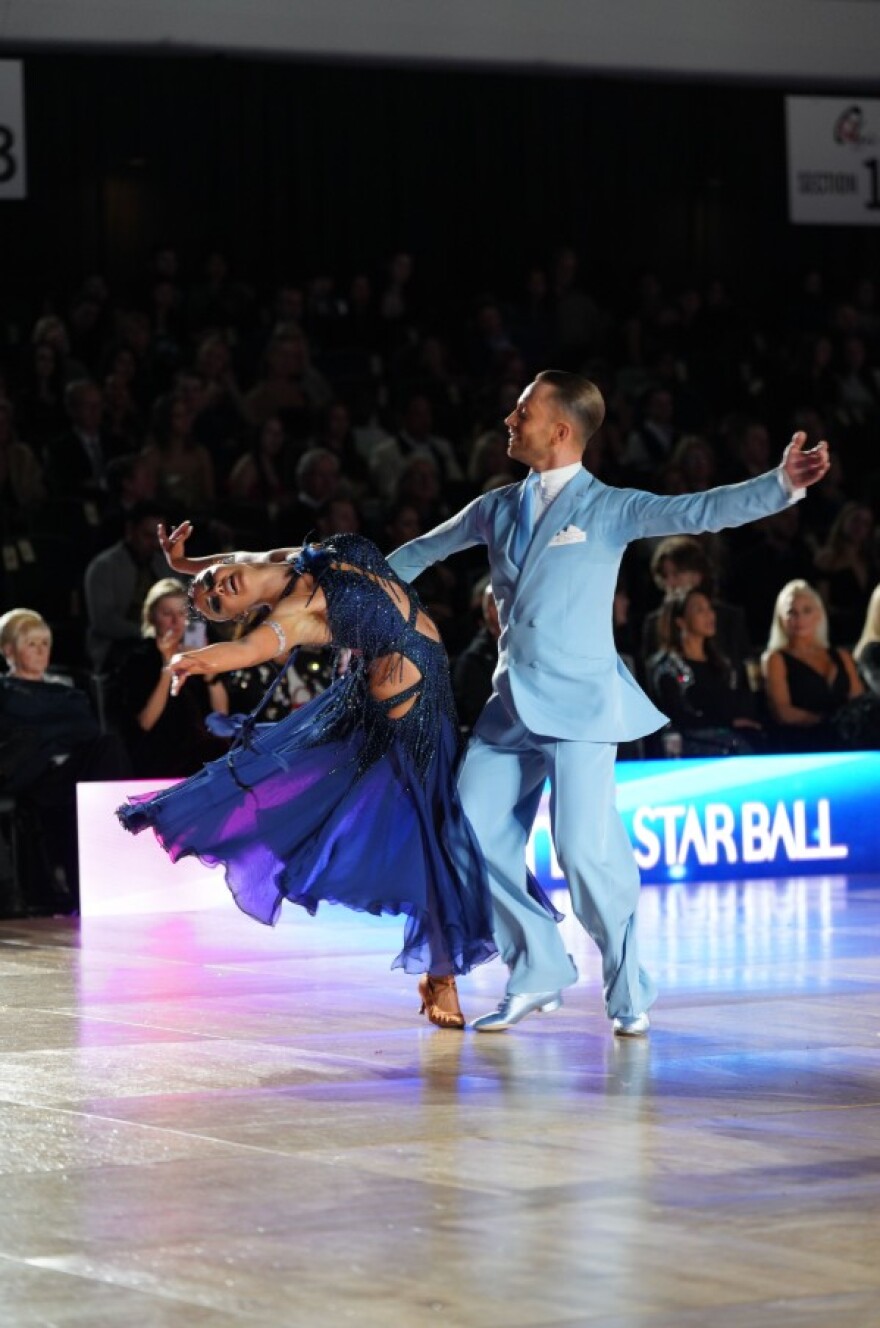 Man and woman ballroom dance 