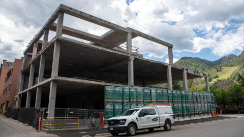 The RH Guesthouse redevelopment is under construction on the corner of Hyman Avenue and Monarch Street. RH recently became the sole owner of the building in a series of transactions with local developer Mark Hunt.