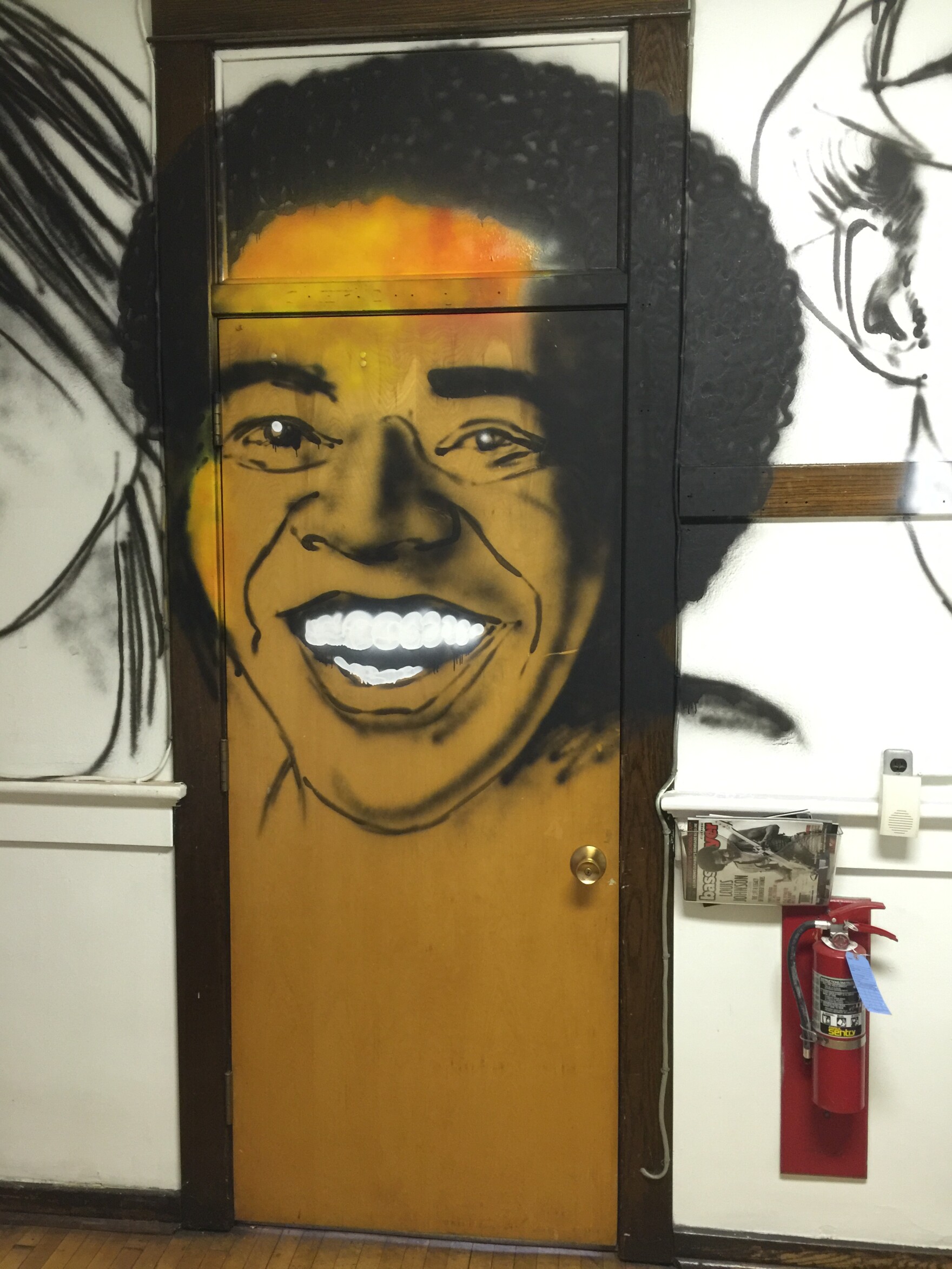 Morgantown-based artist Jamie Lester graffitied the PopShop.  