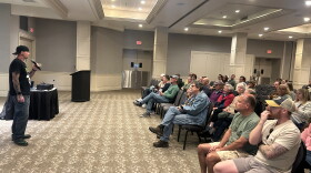 Chadwick Gales, of Chestnut Ridge Paranormal, speaks Sept. 26 during the Wintergreen Resort's Blue Ridge Bigfoot Fest.