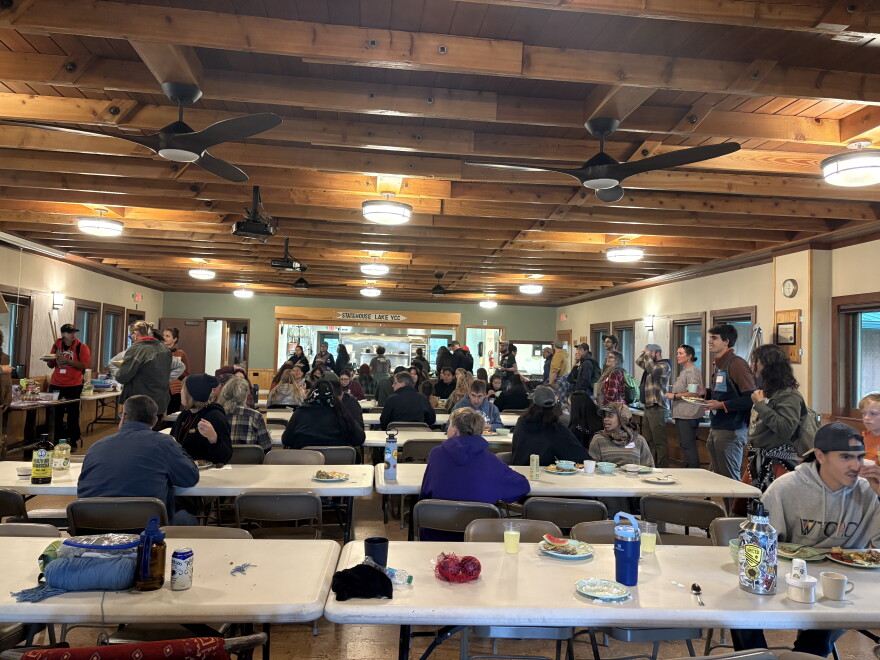 The community pot luck was a space to have a delicious meal and conversation.