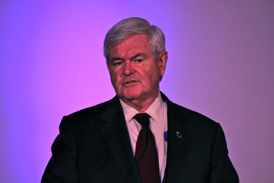 Newt Gingrich was attacked as the GOP front runner Saturday night.