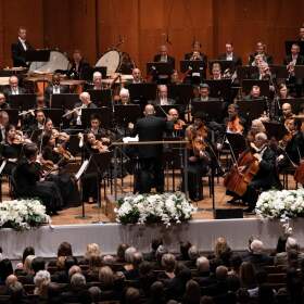 New York Philharmonic music director Jaap van Zweden performs at David Geffen Hall, Lincoln Center on Sept. 20, 2018 in New York City.