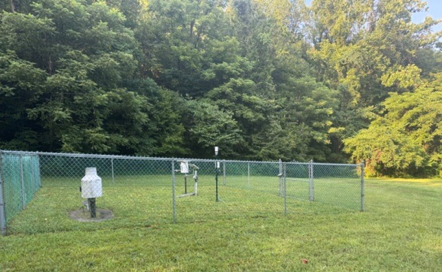A research station at Lilley Cornett Woods.