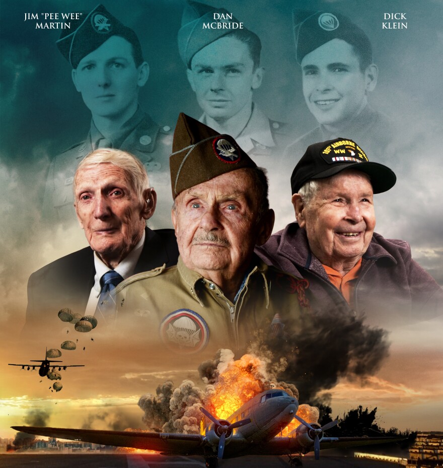 Ohio natives Jim "Pee Wee" Martin (left), Dan McBride (center) and Dick Klein shared their World War II memories in the new documentary "A Rendezvous with Destiny."
