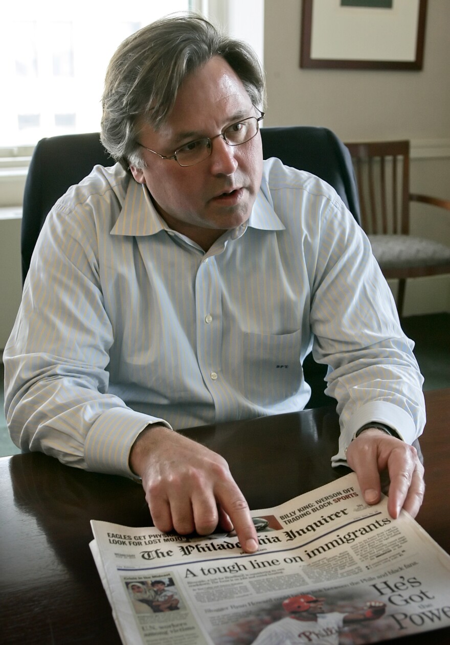 Brian Tierney, shortly after buying <em>The Philadelphia Inquirer</em> and <em>Philadelphia Daily News </em>in 2006. The papers, struggling with debt, have since changed hands twice.
