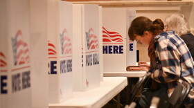  Voters at St. Andrew's Episcopal Church in Kansas City, Missouri cast their ballot Tuesday afternoon, Nov. 8, 2022.