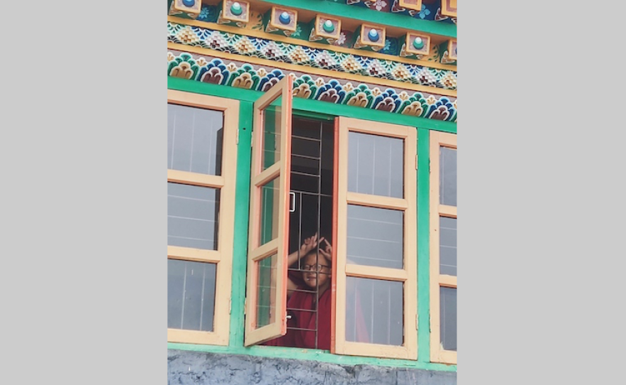 A young student at the school at the Tawang Monastery.