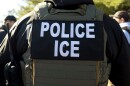 FILE: Immigration and Customs Enforcement officer listens during a briefing, Jan. 27, 2025, in Silver Spring, Md.