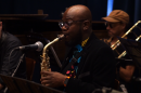 Evon J. Sams Nonet performing live in WNIJ's Studio A