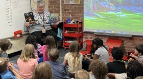 Second-grade teacher Gayla Gill leads a reading lesson at Riverside Elementary School in Wichita.