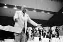 Count Basie takes a bow during his encore performance at New York?s Carnegie Hall in New York on Friday, July 1, 1977. The band performance was part of the Newport Jazz Festival. (AP Photo/CRP)