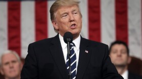 President Donald Trump addresses a joint session of Congress on Capitol Hill in Washington. (Jim Lo Scalzo/AP)
