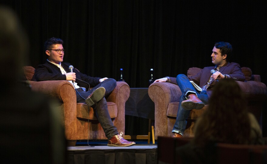 Photographer Tom Brenner speaks with Lucas Willard at the Linda as part an In Focus event, a collaboration between WAMC and the non-profit Albany Documentary Works