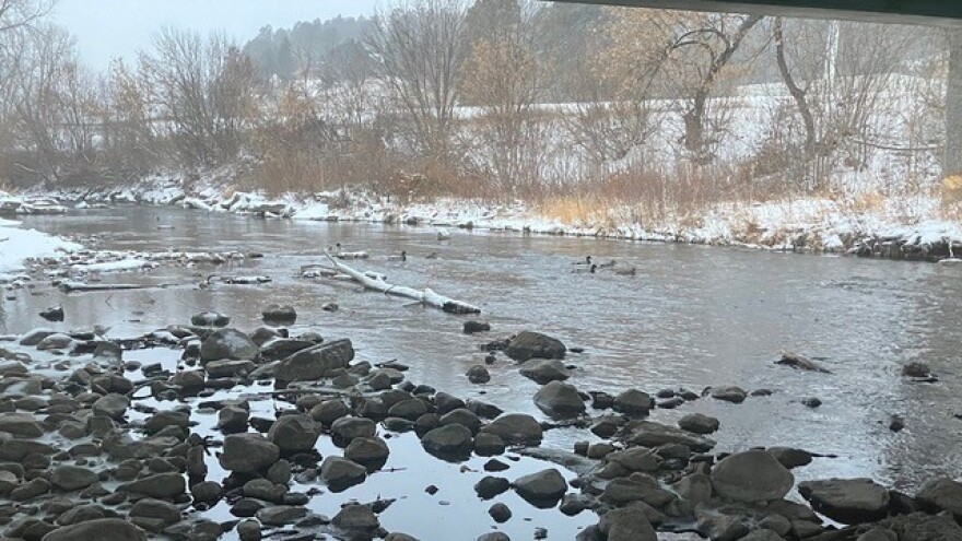 Flows are increasing but still low on Rapid Creek above Canyon lake