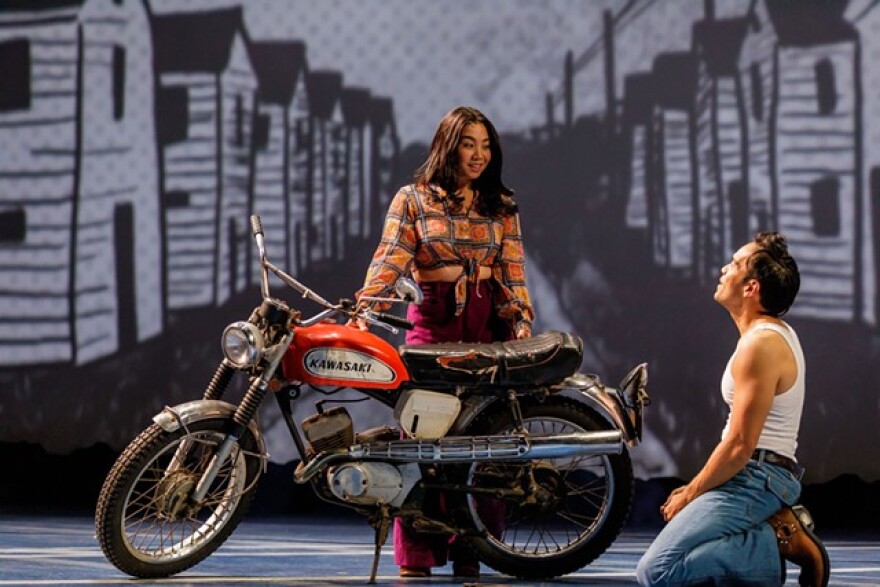 Geena Quintos (as Tong) and Kurt Uy (as Quang) play flawed but charming characters in Geva Theatre Center's production of "Vietgone," running through Oct. 24