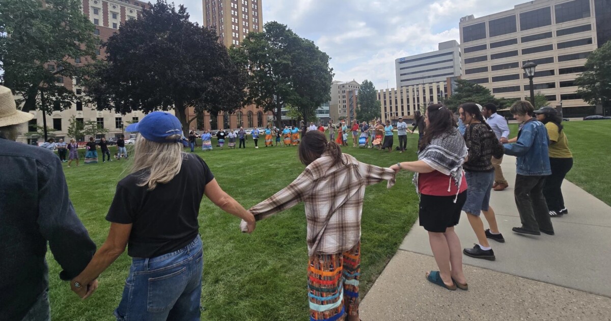 Indigenous groups rally against Line 5 at Michigan state Capitol