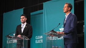 Republican Elijah Norton and Democrat Nick Monsour debate Thursday night as they vie to become the next state treasurer. (