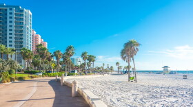 The white sands of this beach in Clearwater have seen fewer tourists in 2020.