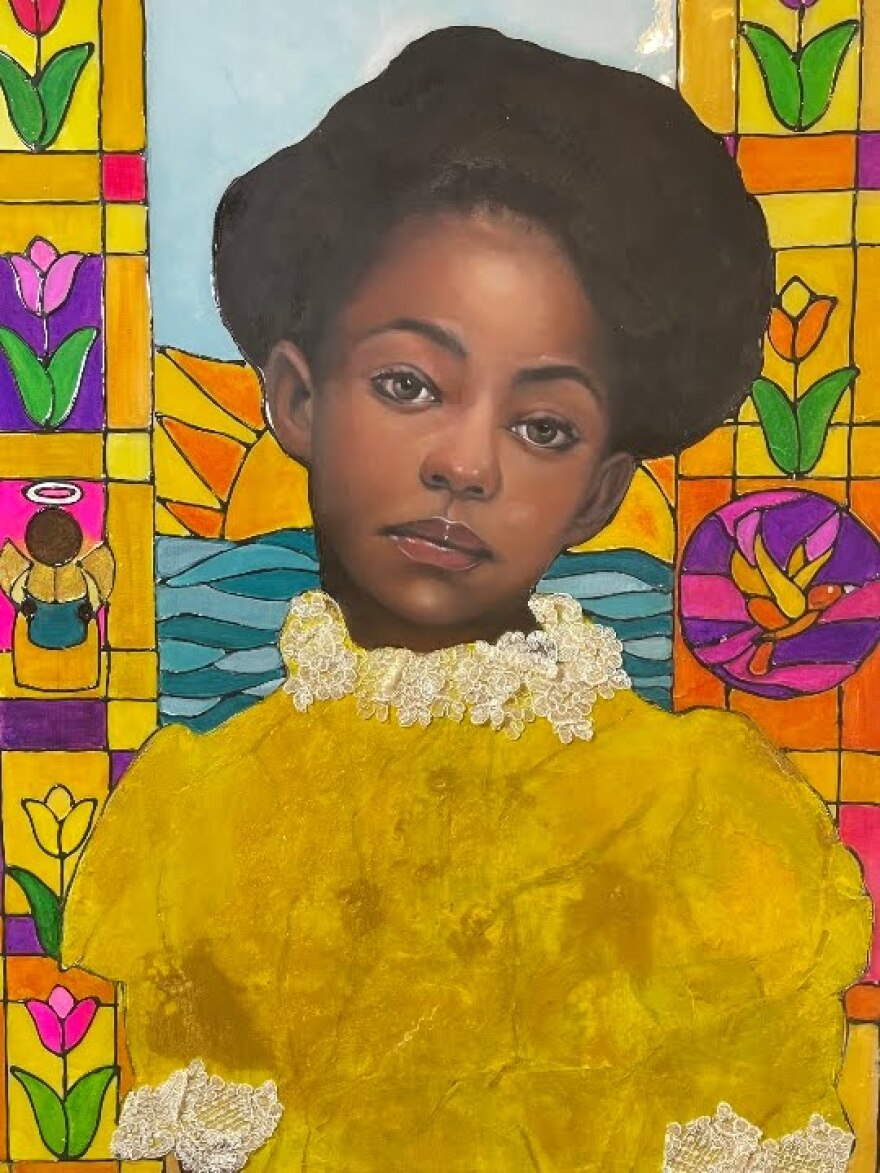 Bonnie Hopper's painting "Remember When." Hopper was one of the emerging artists chosen last year to become a part of Gallery 110.