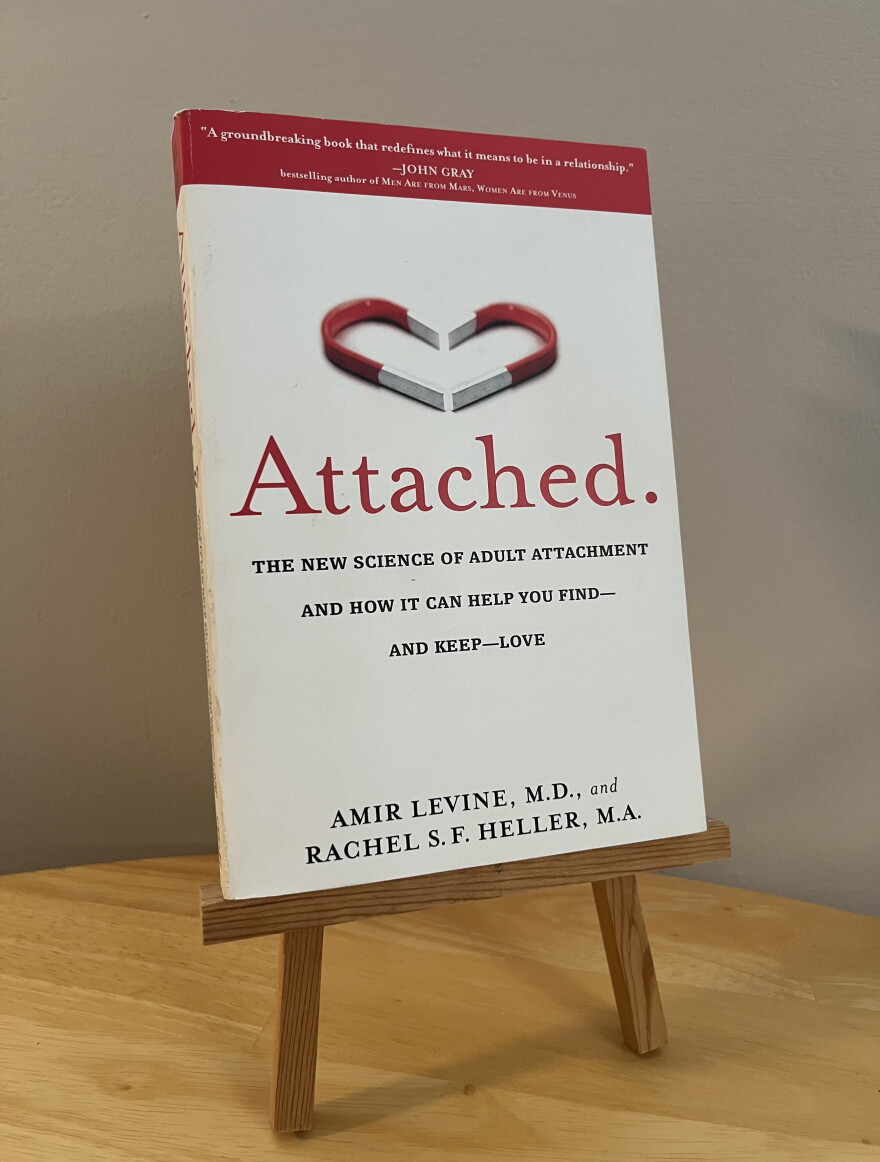 Cover of the book "Attached" by Amir Levine, M.D. and Rachel S. F. Heller, M.A.