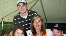 Paul Miller, top, was the Scranton man for whom Pennsylvania's new distracted driving law takes its name. Miller, 21, was killed by a distracted tractor-trailer driver in Monroe County in 2010. He is seen in this family photo with, from left, sister Nicole; mother, Eileen; and father, Paul Sr. 'I was just so proud and honored to be his mom,' said Eileen Miller, who fought for over a decade to see the law passed.