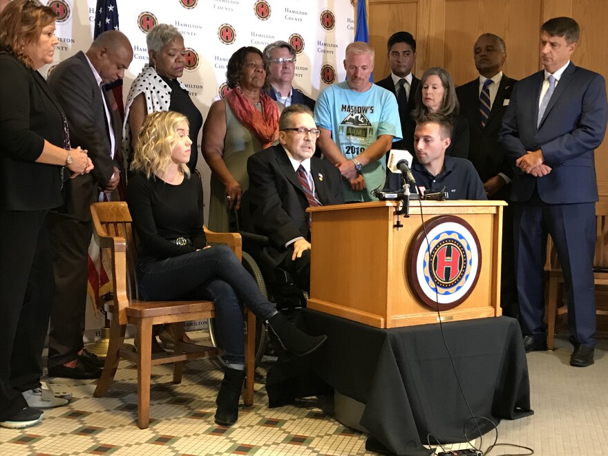 Hamilton County Commissioner Todd Portune announced Thursday he will not seek re-election in 2020 during a press conference with his family and supporters.